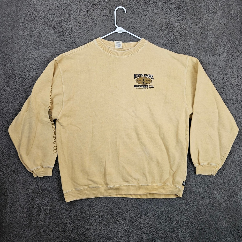 Crazy Shirts North‎ Shore Brewing Co Maui Crewneck Sweatshirt Yellow Mens XL